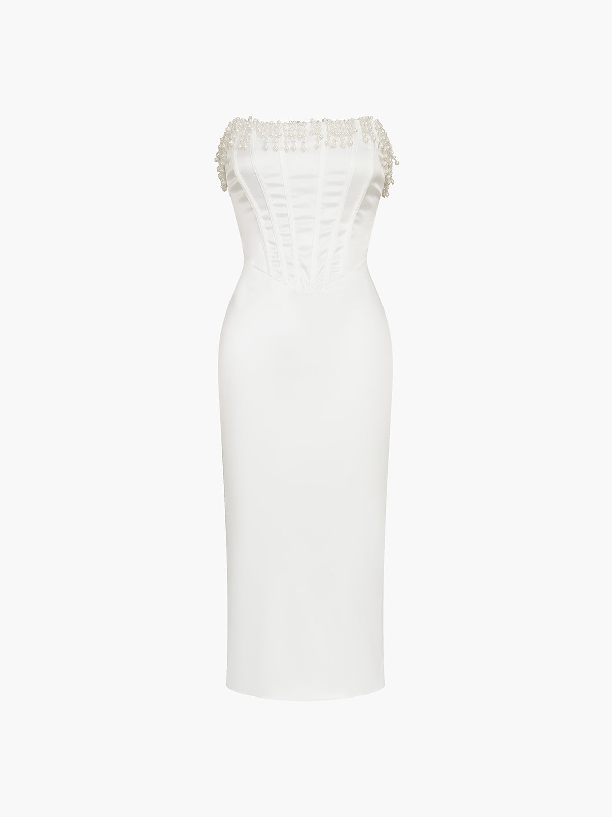 ROMY - PEARL STRAPLESS MIDI DRESS