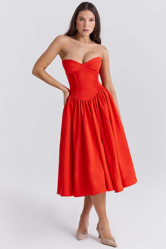 LAILA - RED SOLEIL BOUTIQUE DRESS