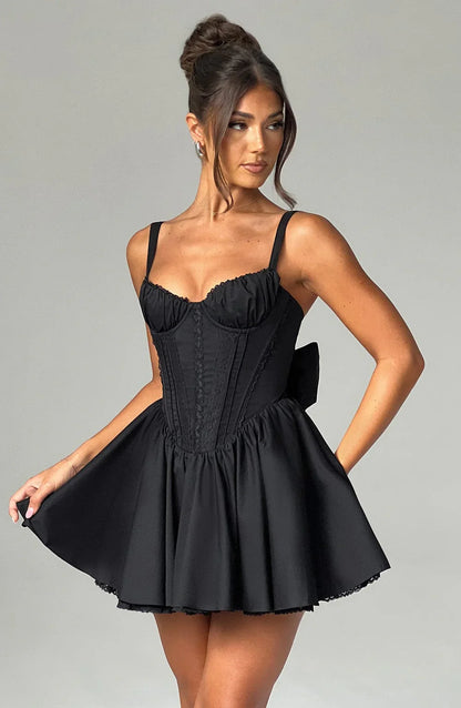 JOLINE - BACKBOW MINI DRESS