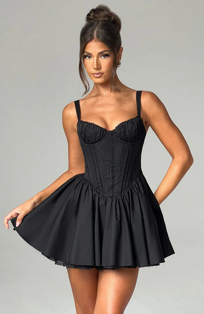 JOLINE - BACKBOW MINI DRESS